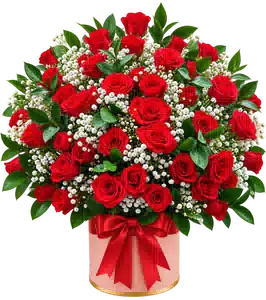 Bình Hoa Hồng Tông Đỏ
