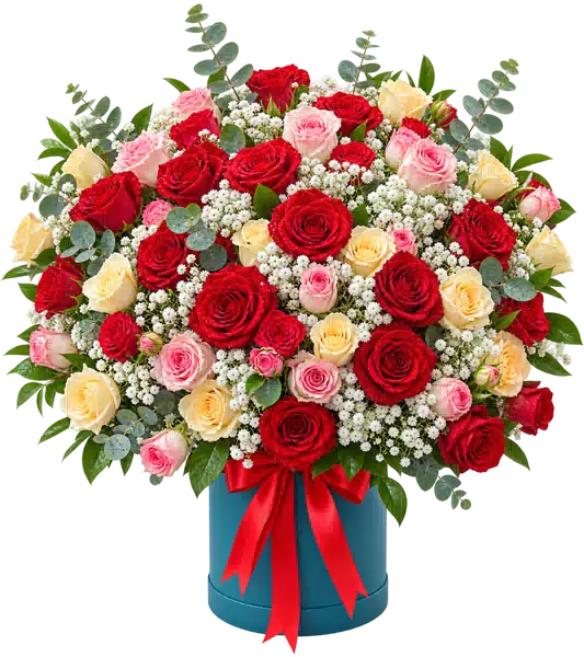 Bình Hoa Hồng Tông Đỏ - Hồng