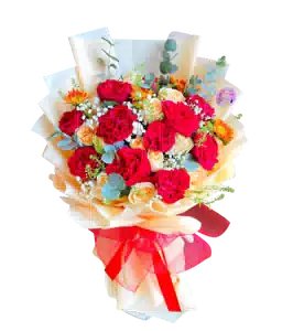 Bó Hoa Đỏ Hồng Rực Rỡ