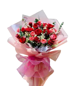 Bó Hoa Hồng Đỏ Hồng Đa Sắc