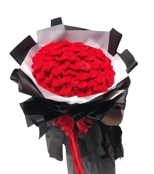 Bó Hoa Hồng Đỏ Tròn Sang Trọng