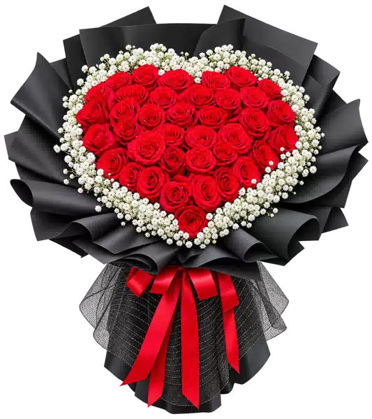 Bó Hoa Hồng Đỏ Xếp Trái Tim