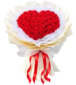 Bó Hoa Hồng Đỏ Xếp Trái Tim