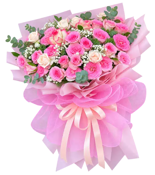 Bó Hoa Hồng Phấn Cỡ Lớn