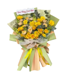 Bó Hoa Hồng Vàng Tươi Sáng