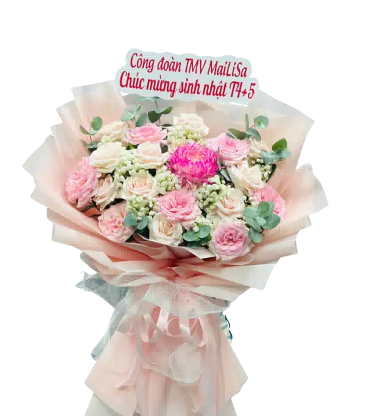 Bó Hoa Pastel Chúc Mừng