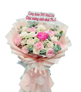 Bó Hoa Pastel Chúc Mừng