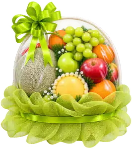 Giỏ Dưa Lưới Nho Xanh Màu Xanh Lá