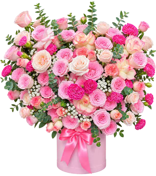 Giỏ Hoa Hoa Hồng Tông Hồng Đỏ
