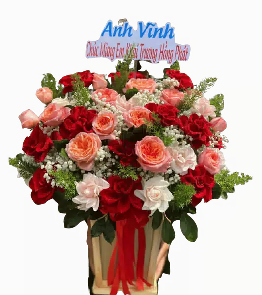 Giỏ Hoa Hồng Đỏ 0061