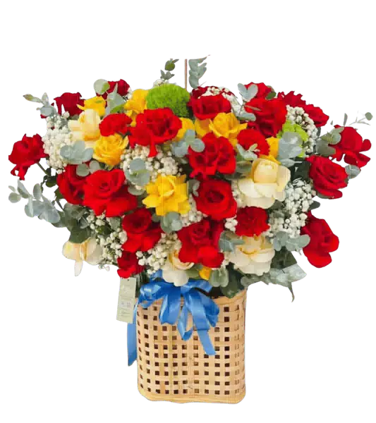 Giỏ Hoa Hồng Đỏ 0103