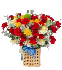 Giỏ Hoa Hồng Đỏ 0103
