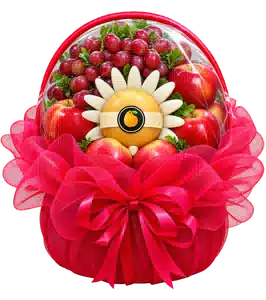Giỏ Nho Đỏ Lê Vàng Màu Đỏ