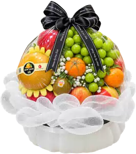 Giỏ Nho Xanh Dưa Lưới Màu Trắng Đen