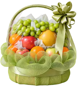 Giỏ Nho Xanh Dưa Lưới Màu Xanh Rêu