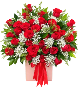 Hộp Hoa Hồng Tông Đỏ