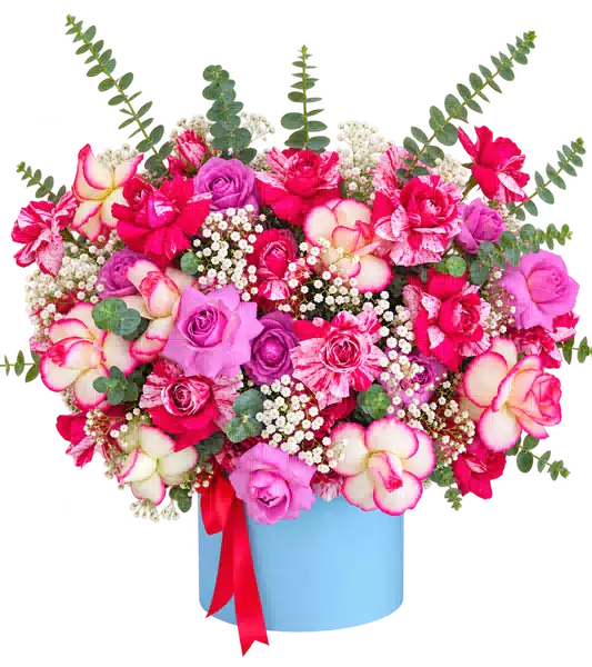 Hộp Hoa Hồng Tông Hồng Pastel