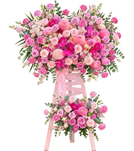 Kệ Hoa Hai Tầng Hồng Tông Hồng
