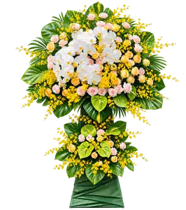 Kệ Hoa Hoa Lan Tông Vàng
