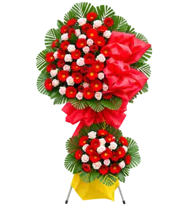 Kệ Hoa Hồng Môn Tông Đỏ Vàng