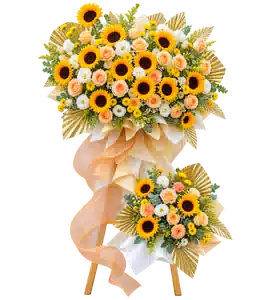 Kệ Hoa Hướng Dương Tông Cam Vàng