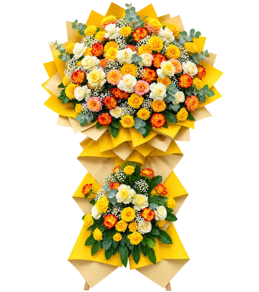 Kệ Hoa Hướng Dương Tông Cam Vàng