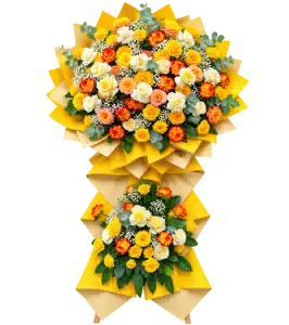 Kệ Hoa Hướng Dương Tông Cam Vàng