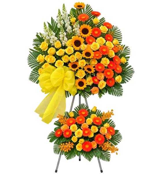 Kệ Hoa Hướng Dương Tông Vàng Cam