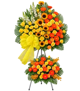 Kệ Hoa Hướng Dương Tông Vàng Cam