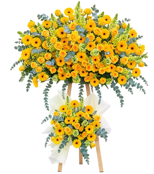 Kệ Hoa Hướng Dương Tông Vàng Cam