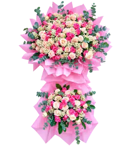 Kệ Hoa Khai Trương Tông Hồng Tím