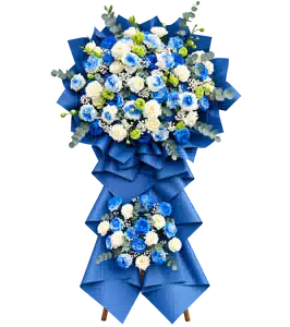 Kệ Hoa Khai Trương Tông Xanh Dương