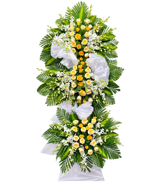 Kệ Hoa Viếng Cam Trắng
