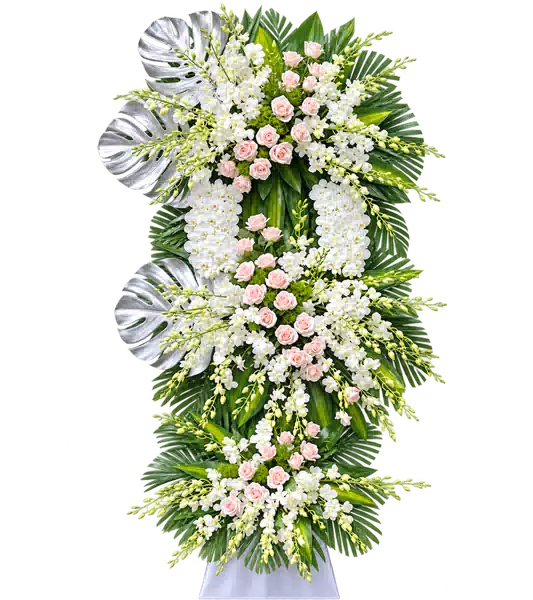 Kệ Hoa Viếng Tím Hồng