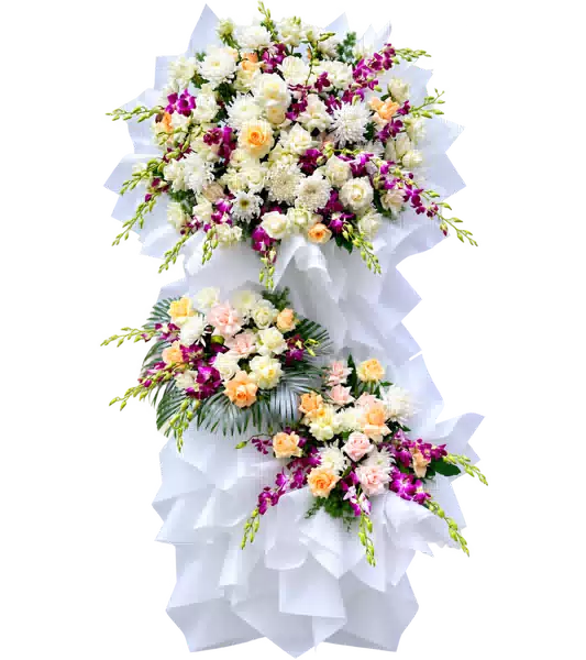 Kệ Hoa Viếng Tím Hồng