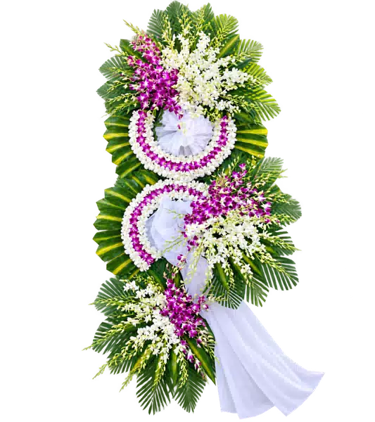 Kệ Hoa Viếng Tím Hồng