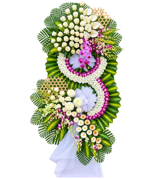 Kệ Hoa Viếng Tím Hồng