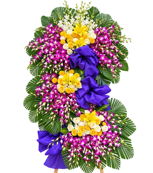 Kệ Hoa Viếng Tím Hồng