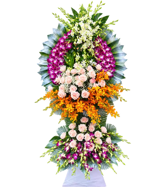 Kệ Hoa Viếng Tím Hồng