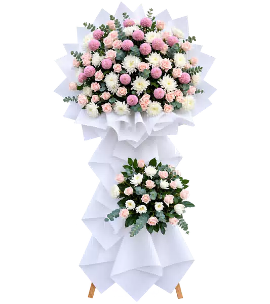 Kệ Hoa Viếng Tím Hồng