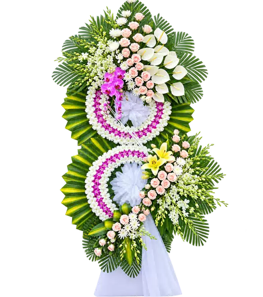 Kệ Hoa Viếng Tím Hồng