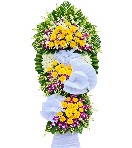 Kệ Hoa Viếng Tím Hồng
