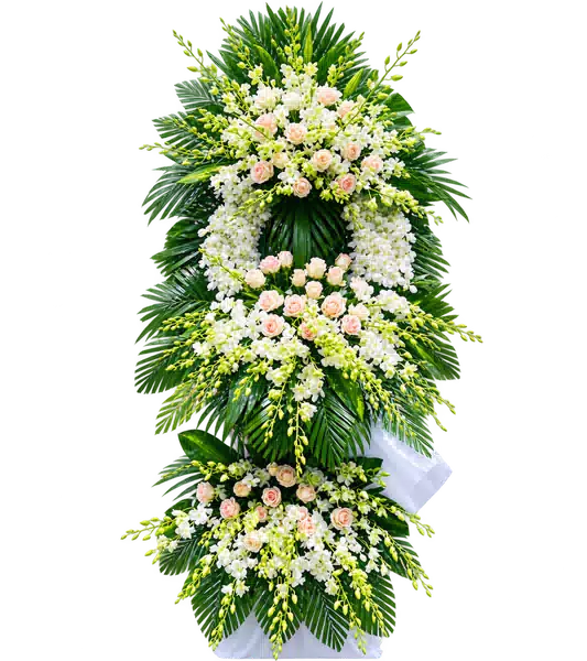 Kệ Hoa Viếng Tím Hồng