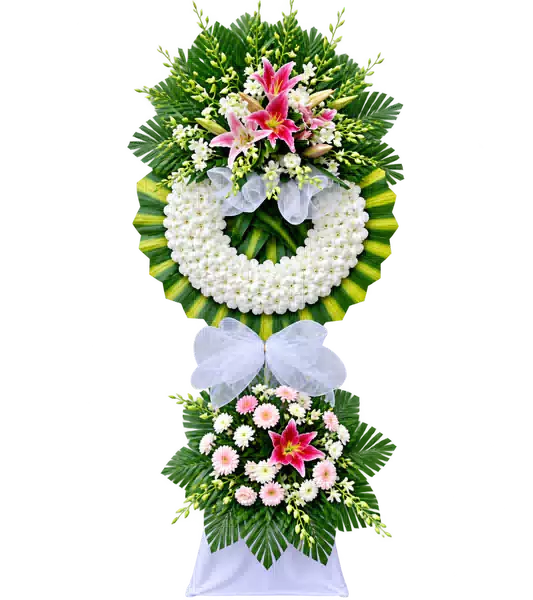 Kệ Hoa Viếng Tím Hồng