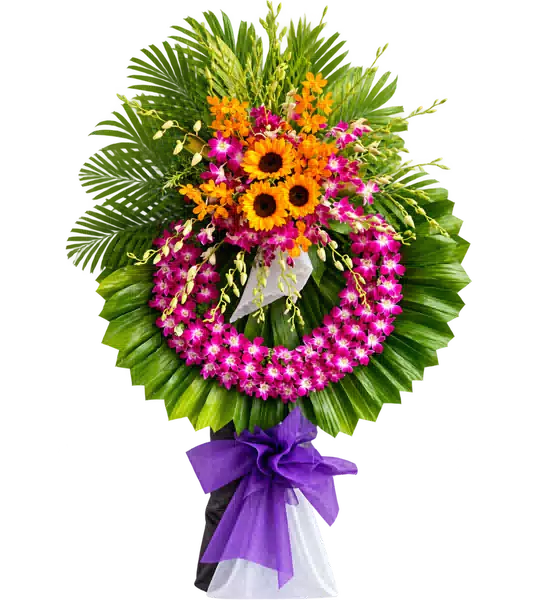 Kệ Hoa Viếng Tím Hồng