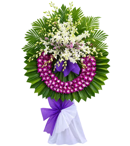 Kệ Hoa Viếng Tím Hồng
