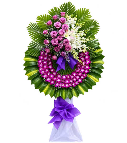 Kệ Hoa Viếng Tím Hồng