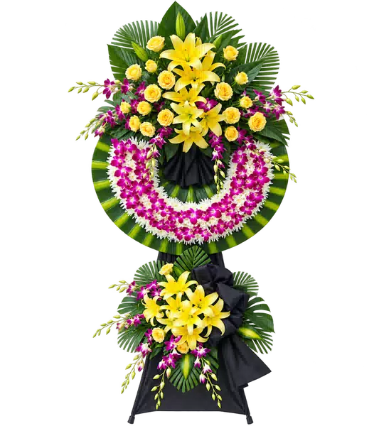 Kệ Hoa Viếng Tím Hồng