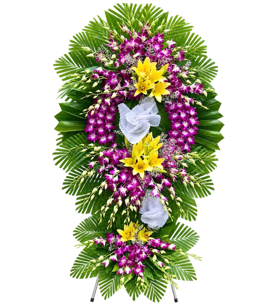 Kệ Hoa Viếng Tím Hồng