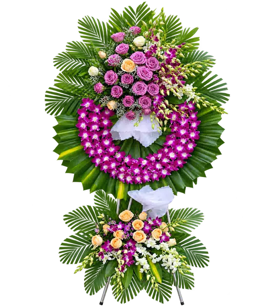 Kệ Hoa Viếng Tím Hồng